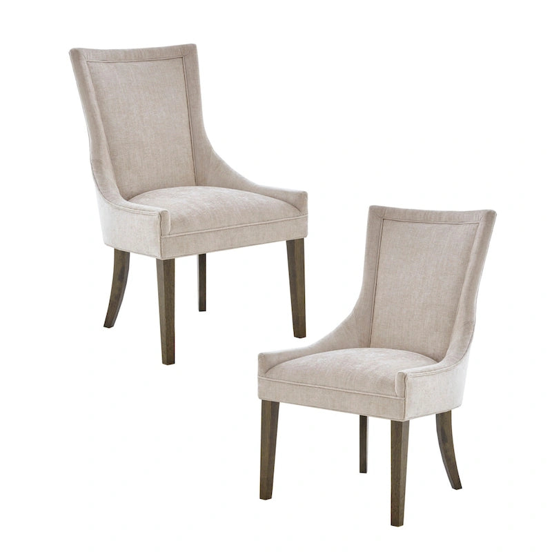 Ultra Upholstered Dining Side Chairs With Wood Legs