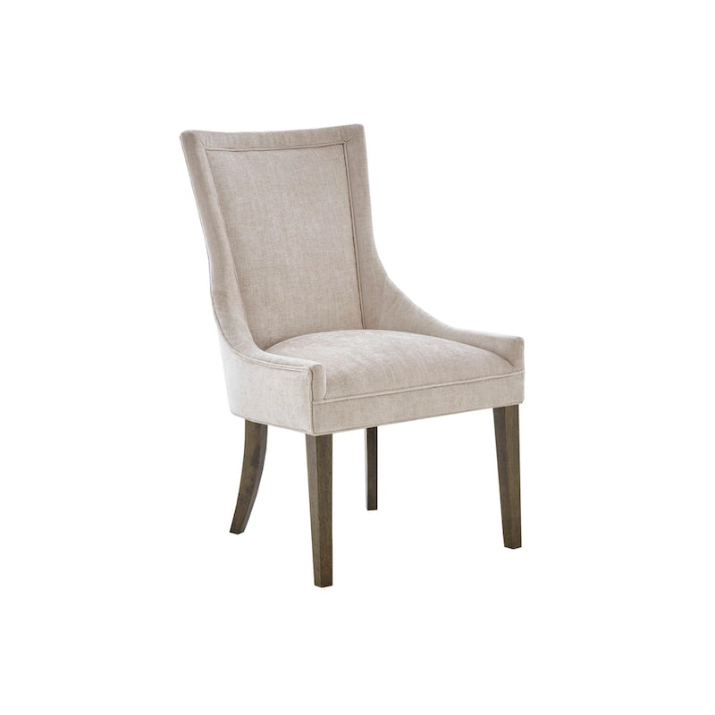 Ultra Upholstered Dining Side Chairs With Wood Legs