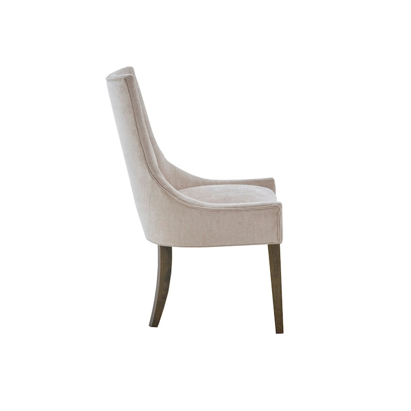 Ultra Upholstered Dining Side Chairs With Wood Legs