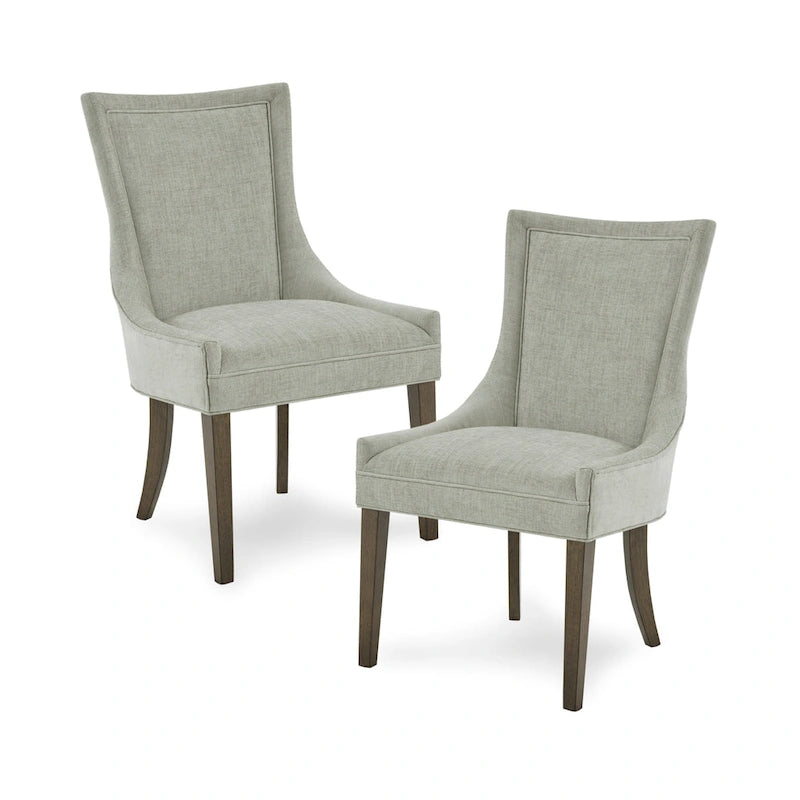 Ultra Upholstered Dining Side Chairs With Wood Legs