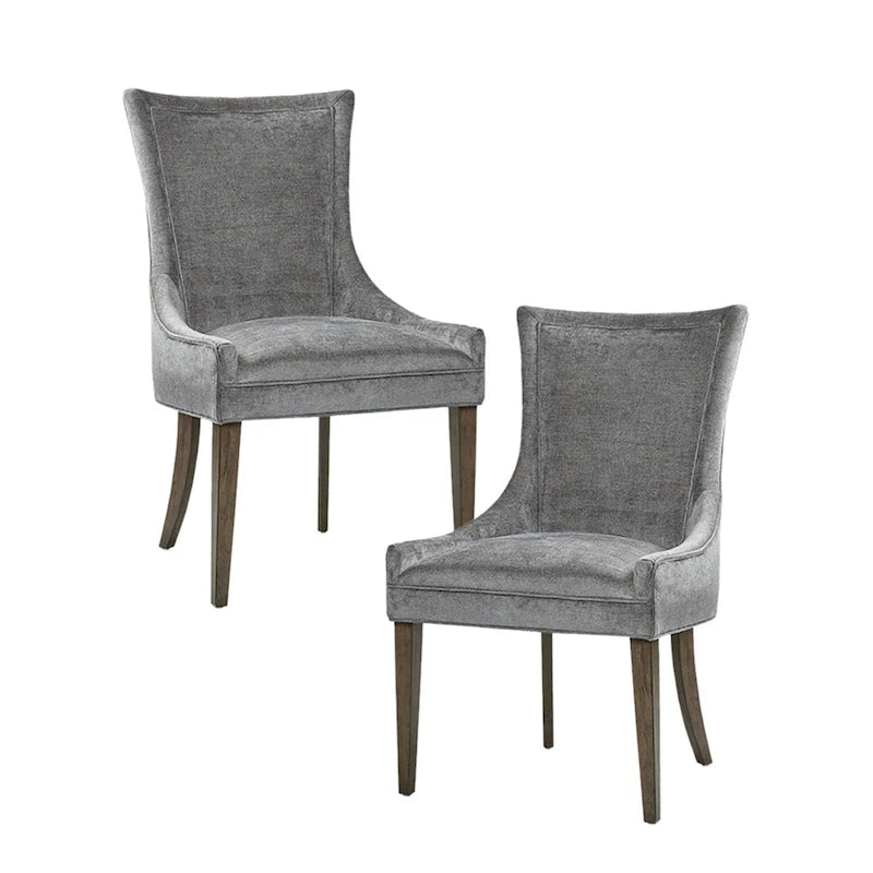 Ultra Upholstered Dining Side Chairs With Wood Legs