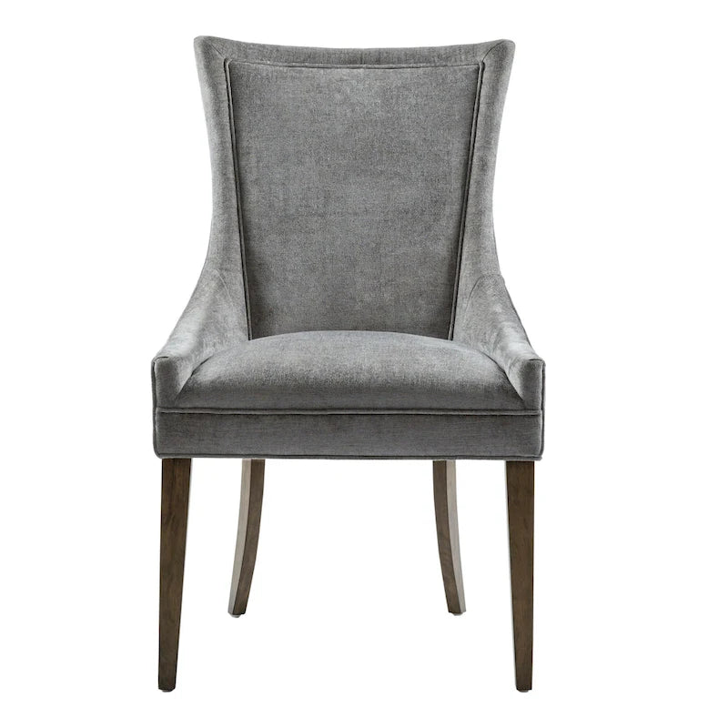 Ultra Upholstered Dining Side Chairs With Wood Legs