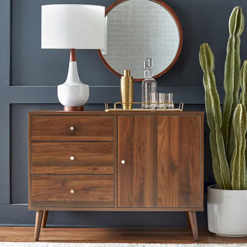 Horsens 3-Drawer Mid-Century Modern Buffet/Sideboard