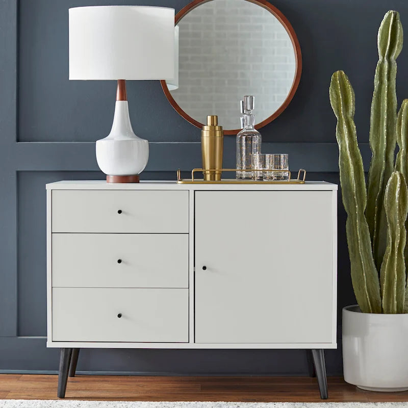 Horsens 3-Drawer Mid-Century Modern Buffet/Sideboard