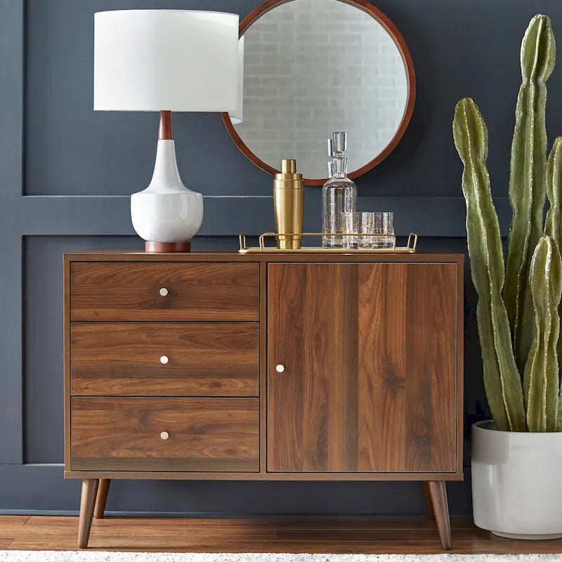 Carson Carrington Horsens 3-Drawer Mid-Century Modern Buffet/Sideboard