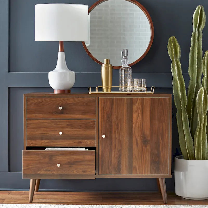 Horsens 3-Drawer Mid-Century Modern Buffet/Sideboard