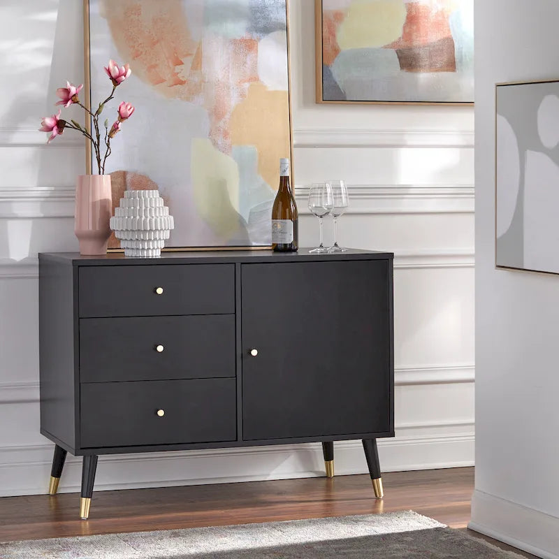 Horsens 3-Drawer Mid-Century Modern Buffet/Sideboard
