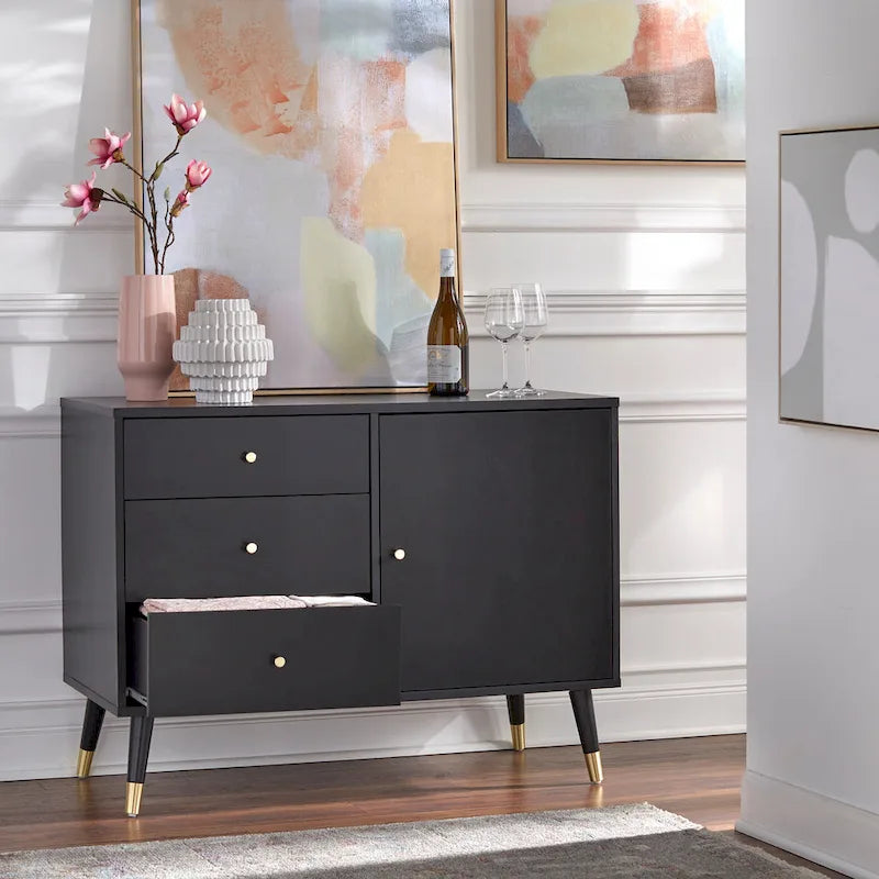 Horsens 3-Drawer Mid-Century Modern Buffet/Sideboard