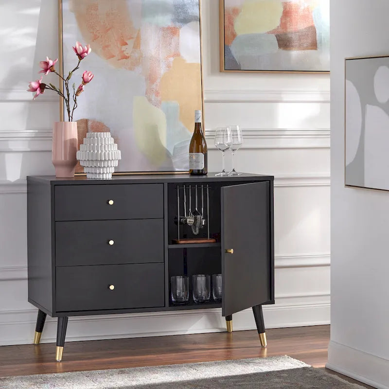 Horsens 3-Drawer Mid-Century Modern Buffet/Sideboard