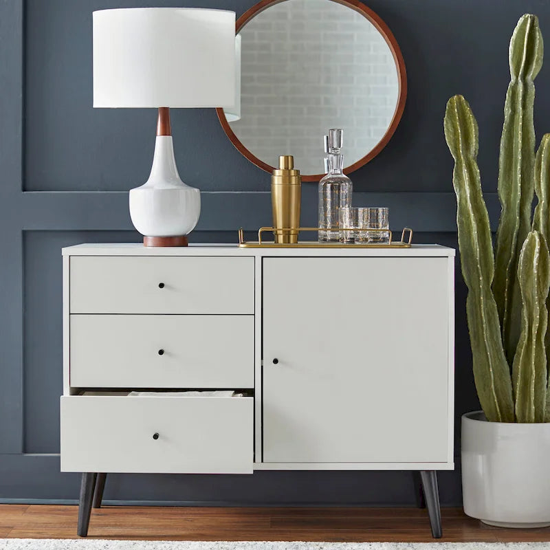 Horsens 3-Drawer Mid-Century Modern Buffet/Sideboard