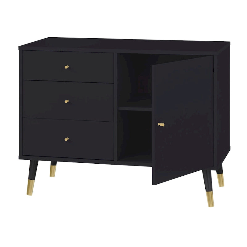 Horsens 3-Drawer Mid-Century Modern Buffet/Sideboard