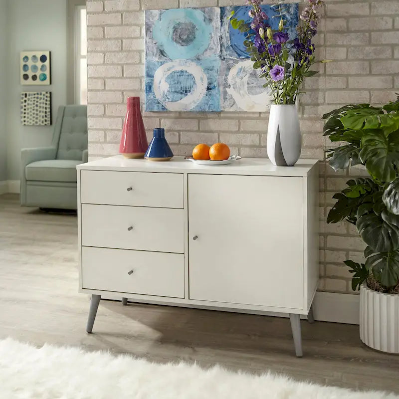 Horsens 3-Drawer Mid-Century Modern Buffet/Sideboard