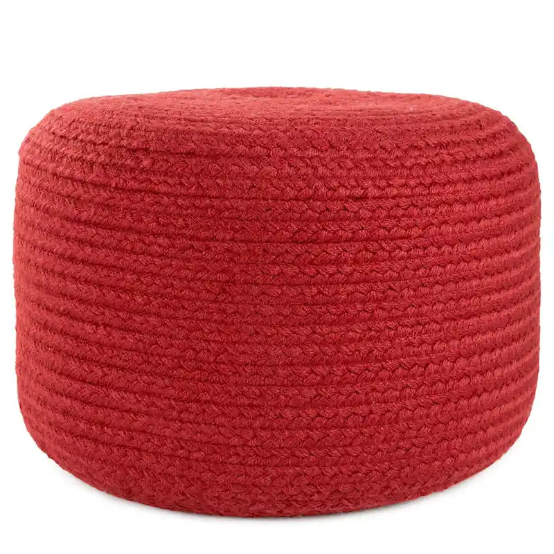 Round Indoor/Outdoor Polyester Pouf Ottoman/Foot Stool - 18X18X12