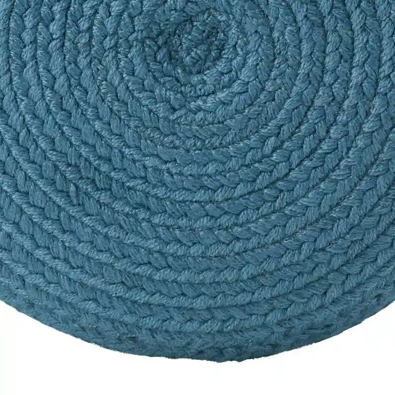 Round Indoor/Outdoor Polyester Pouf Ottoman/Foot Stool - 18X18X12