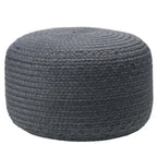 Runder Hocker/Fußhocker für den Innen- und Außenbereich aus Polyester – 45x45x30 cm