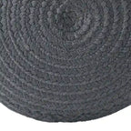 Runder Hocker/Fußhocker für den Innen- und Außenbereich aus Polyester – 45x45x30 cm
