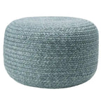 Runder Hocker/Fußhocker für den Innen- und Außenbereich aus Polyester – 45x45x30 cm