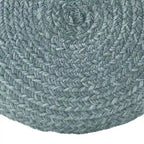 Runder Hocker/Fußhocker für den Innen- und Außenbereich aus Polyester – 45x45x30 cm