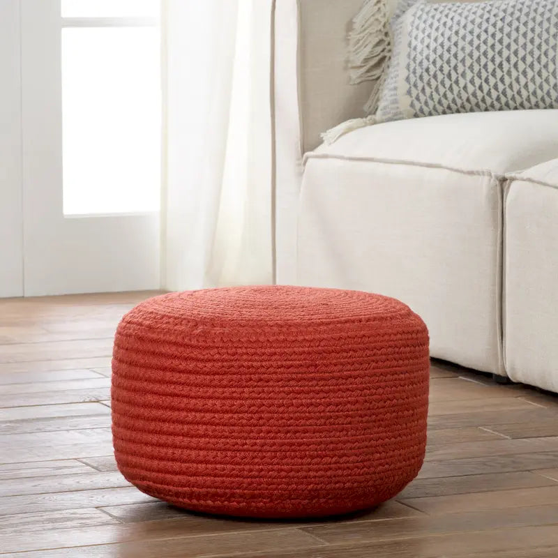 Round Indoor/Outdoor Polyester Pouf Ottoman/Foot Stool - 18X18X12