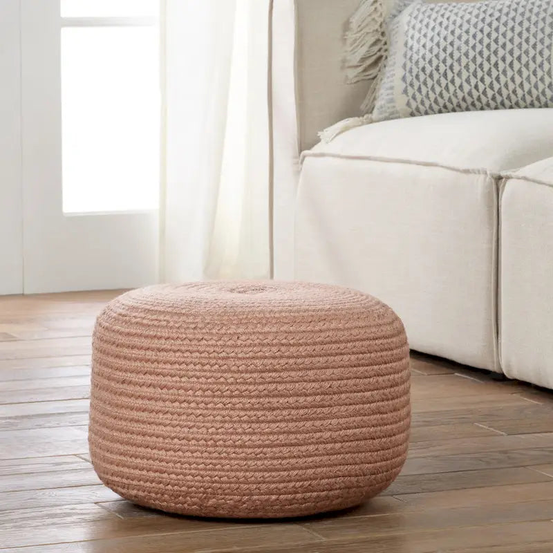 Round Indoor/Outdoor Polyester Pouf Ottoman/Foot Stool - 18X18X12