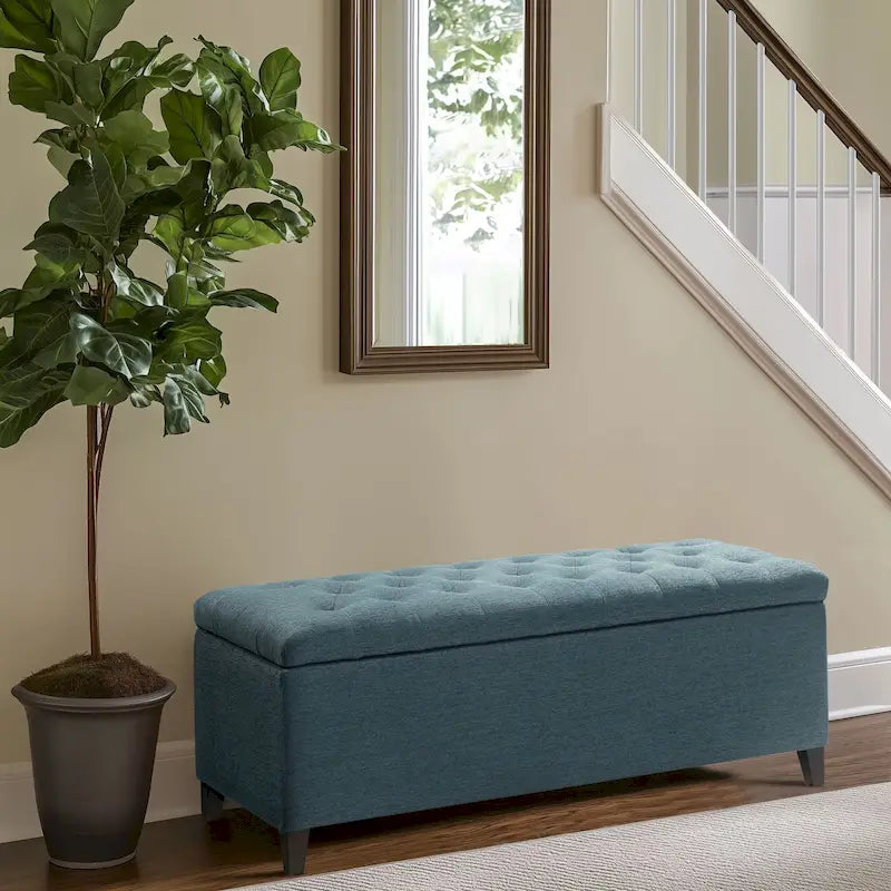 Tufted Top Upholstered Storage Bench