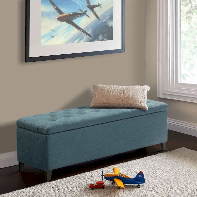 Tufted Top Upholstered Storage Bench