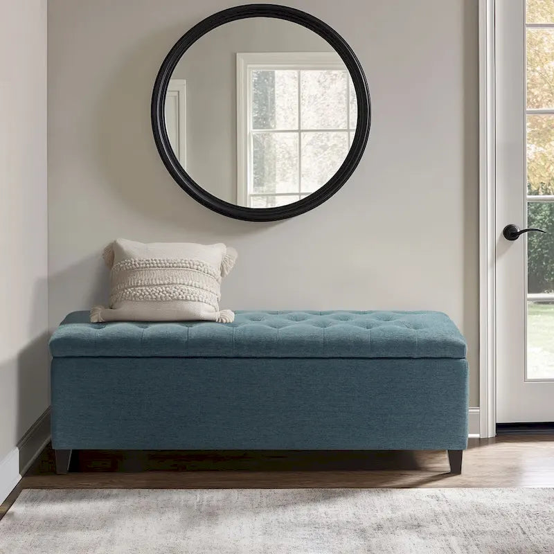 Tufted Top Upholstered Storage Bench