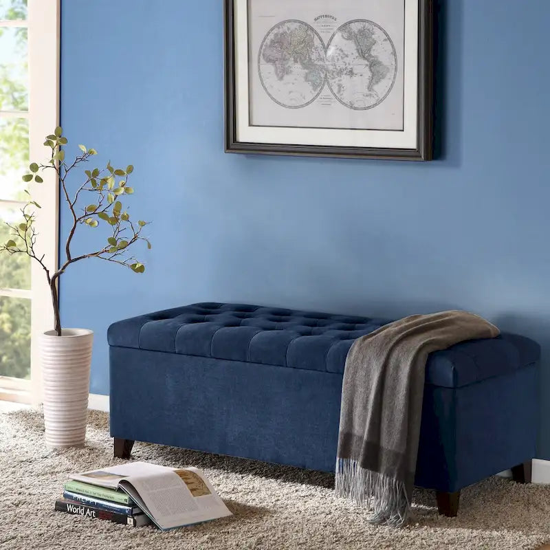 Tufted Top Upholstered Storage Bench