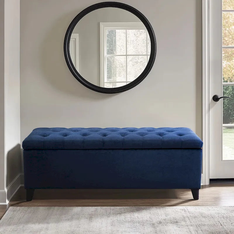 Tufted Top Upholstered Storage Bench