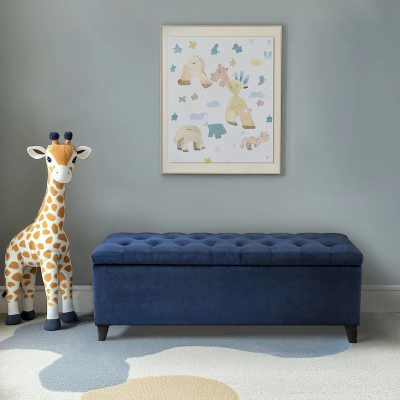 Tufted Top Upholstered Storage Bench