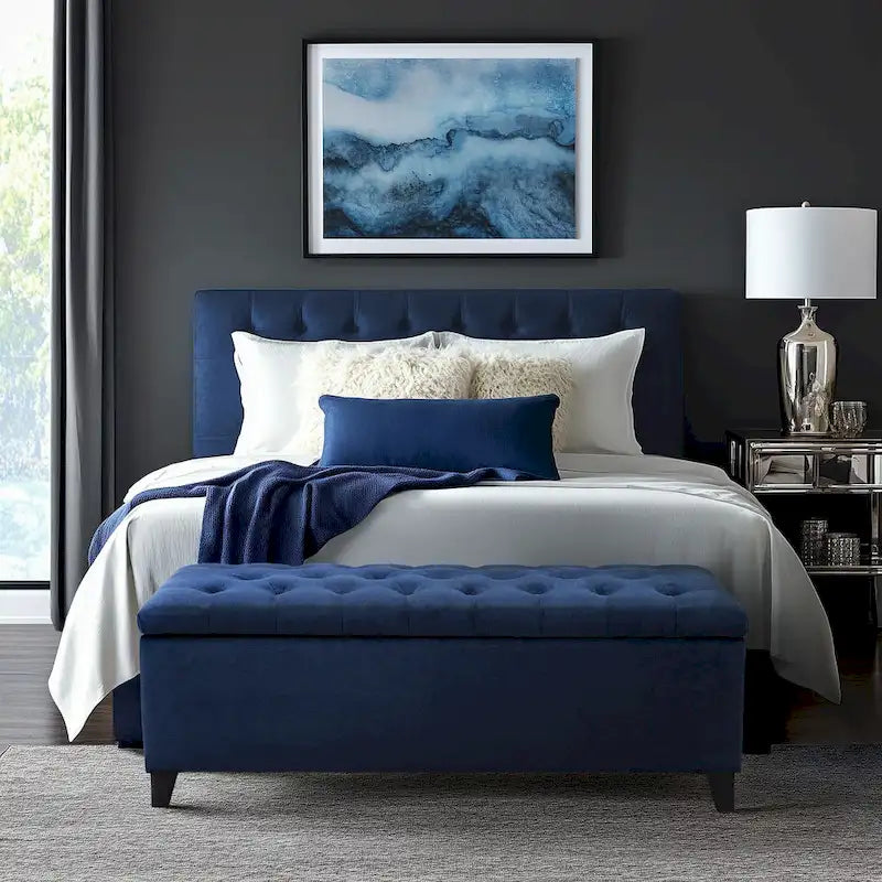 Tufted Top Upholstered Storage Bench