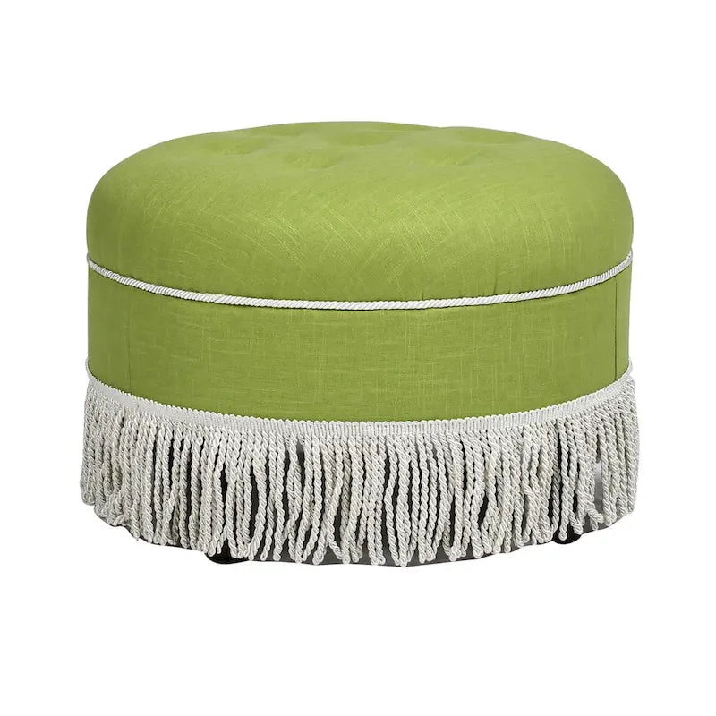 24 Upholstered Round Accent Ottoman