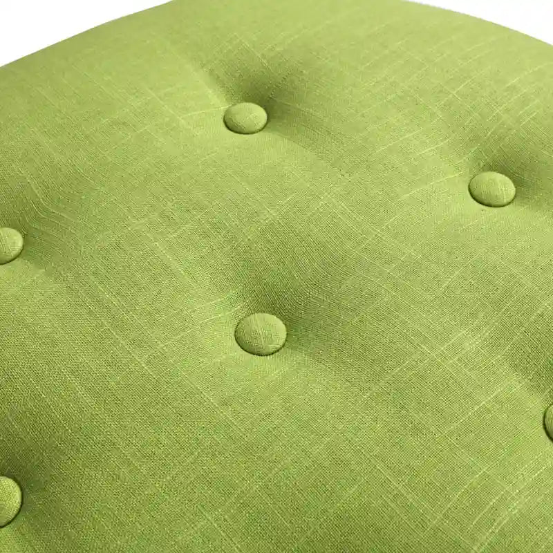 24 Upholstered Round Accent Ottoman