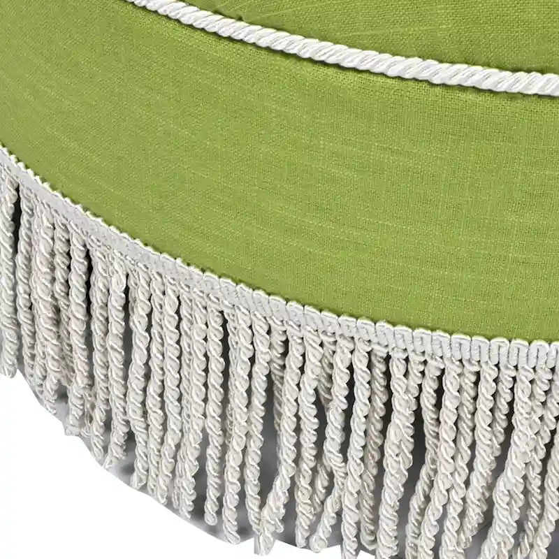 24 Upholstered Round Accent Ottoman