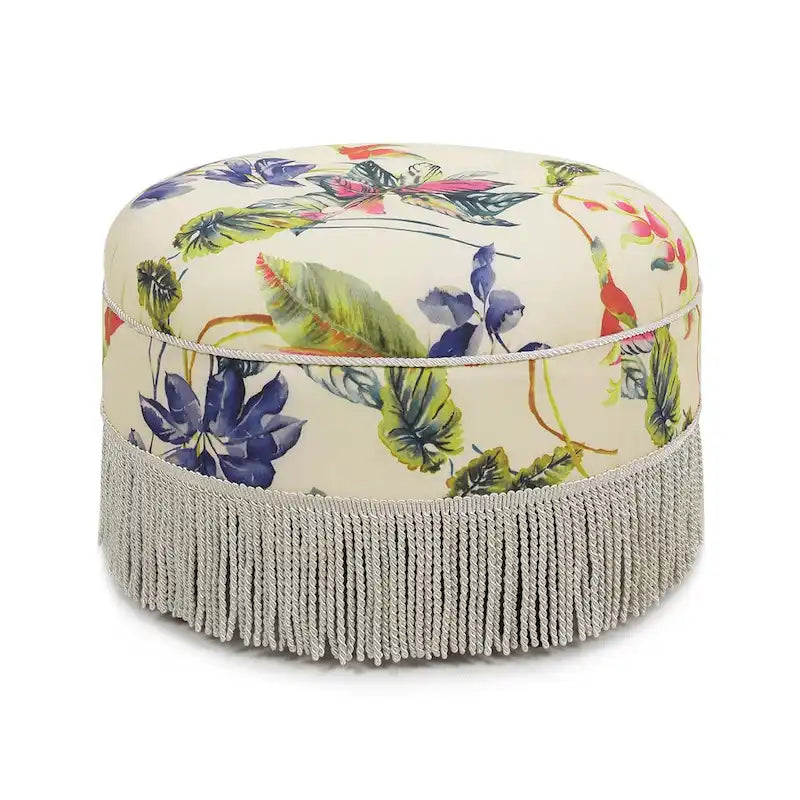 24 Upholstered Round Accent Ottoman
