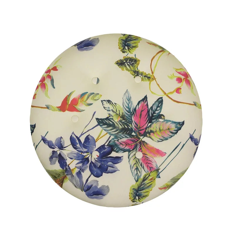 24 Upholstered Round Accent Ottoman