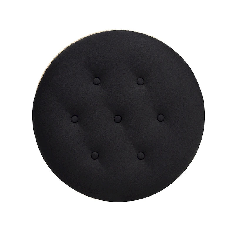 24 Upholstered Round Accent Ottoman