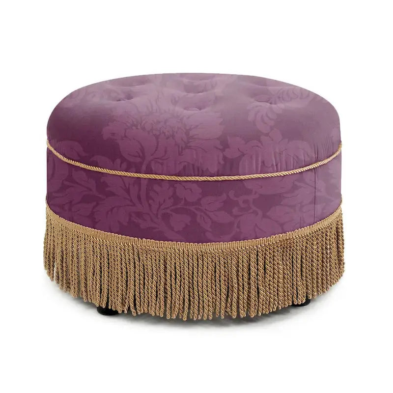 24 Upholstered Round Accent Ottoman