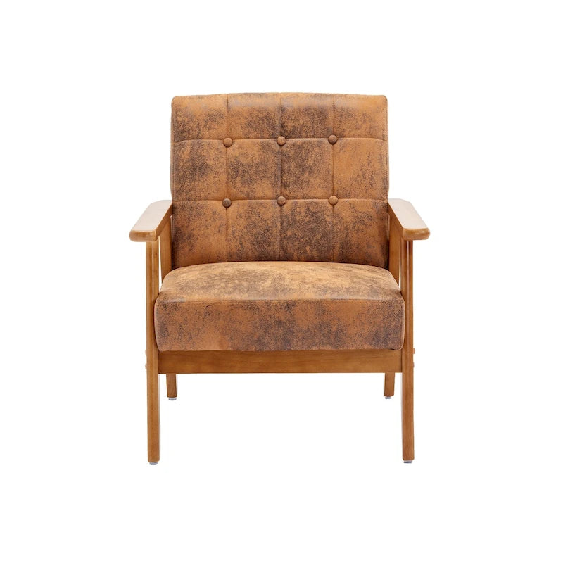 Mid-Century Modern Accent solid wood chair, for Living Room Bedroom Studio chair