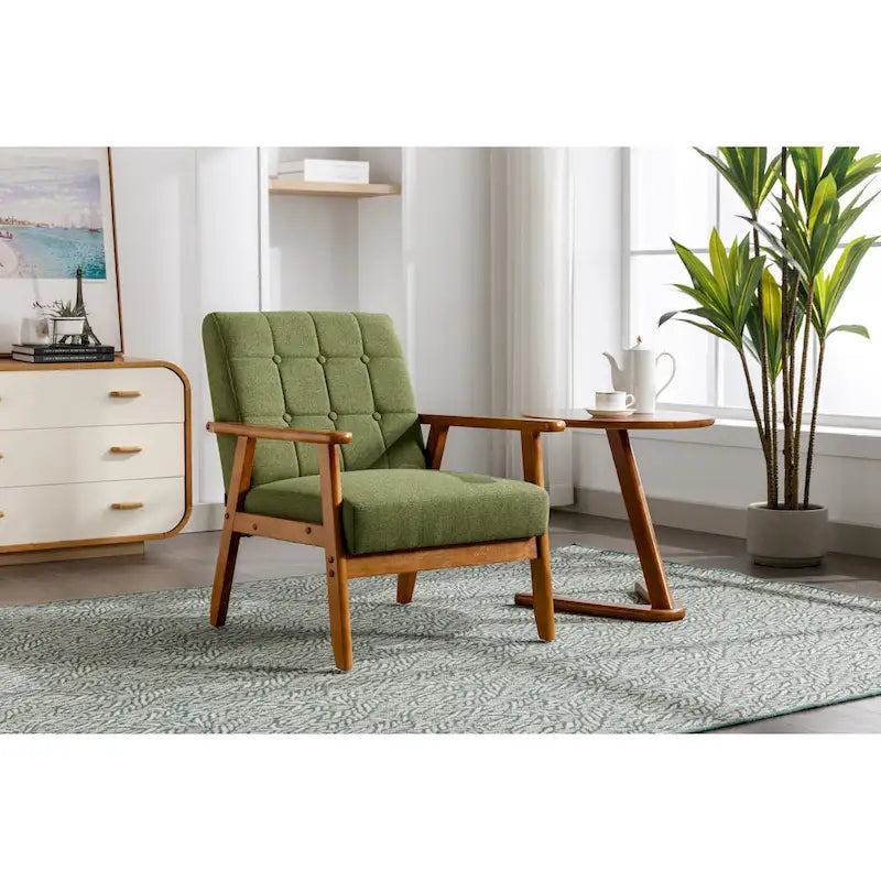 Mid-Century Modern Accent solid wood chair, for Living Room Bedroom Studio chair