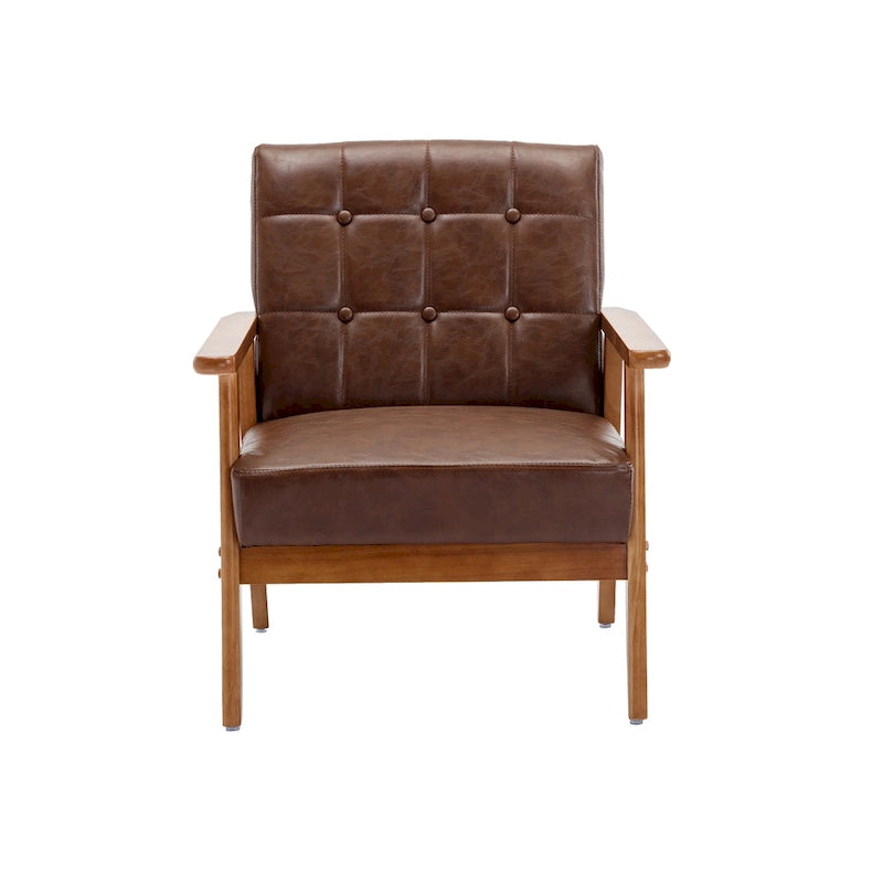 Mid-Century Modern Accent solid wood chair, for Living Room Bedroom Studio chair