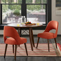 Upholstered Dining Side Chairs with Cutout Back design