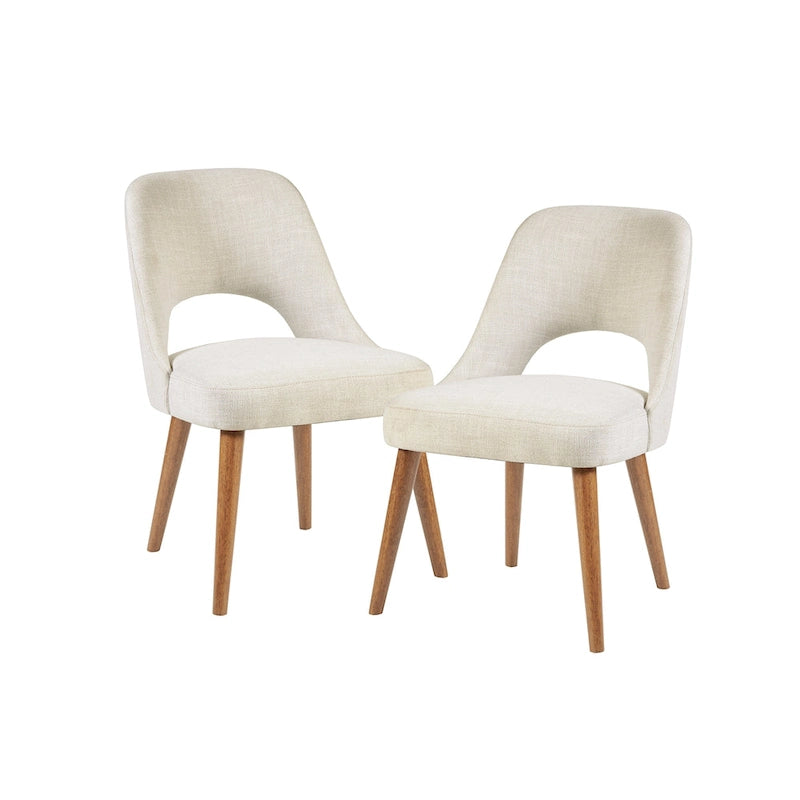 Upholstered Dining Side Chairs with Cutout Back design