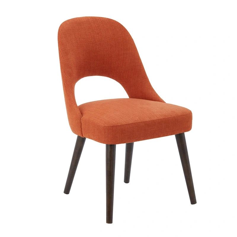 Upholstered Dining Side Chairs with Cutout Back design