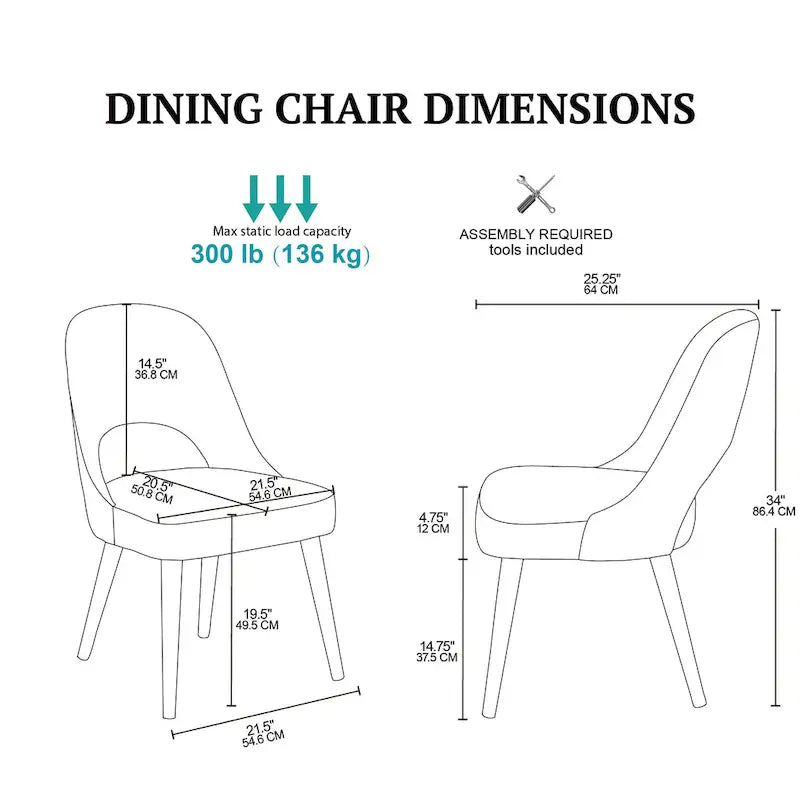Upholstered Dining Side Chairs with Cutout Back design