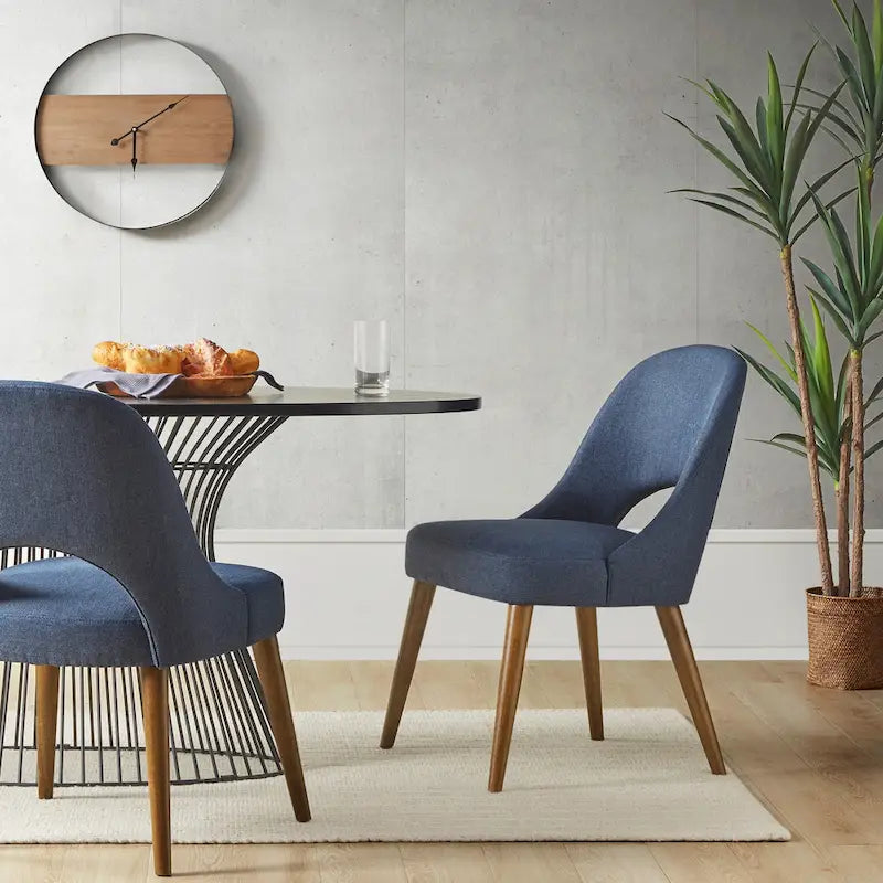 Upholstered Dining Side Chairs with Cutout Back design
