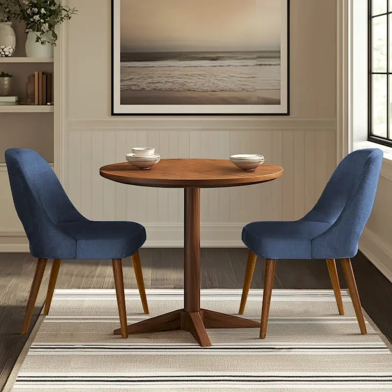 Upholstered Dining Side Chairs with Cutout Back design