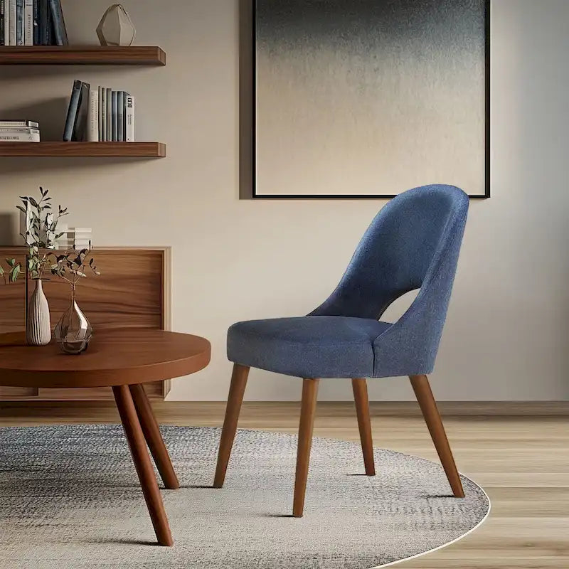 Upholstered Dining Side Chairs with Cutout Back design