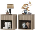 Nightstand with 1 Drawer and Open Storage