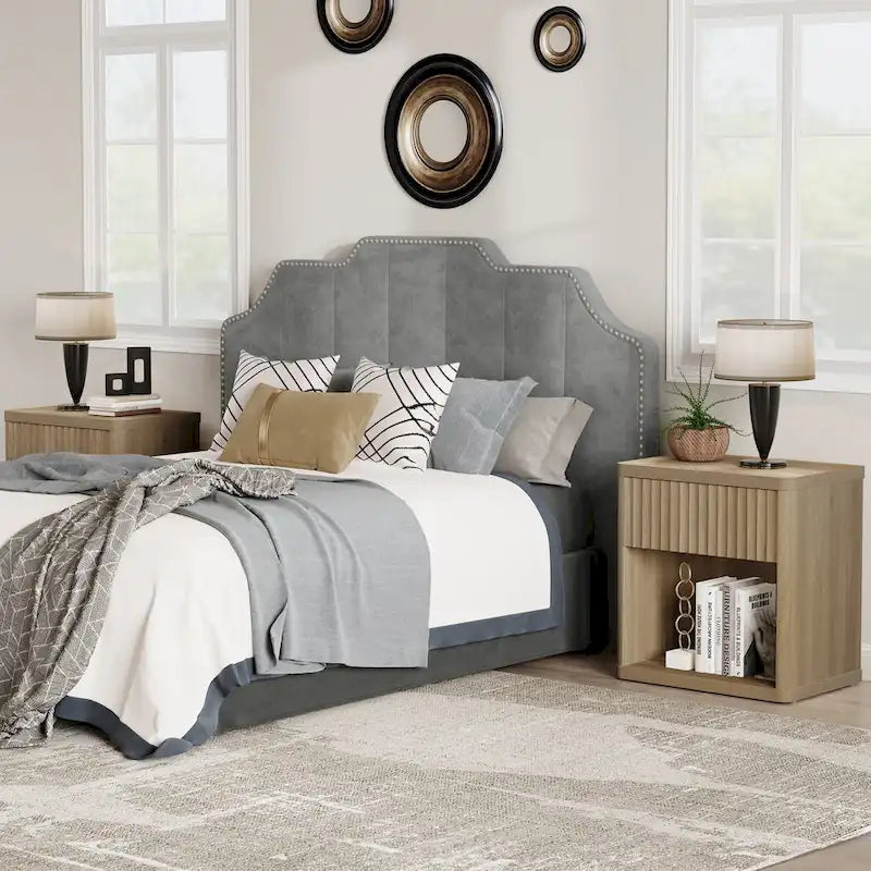 Nightstand with 1 Drawer and Open Storage